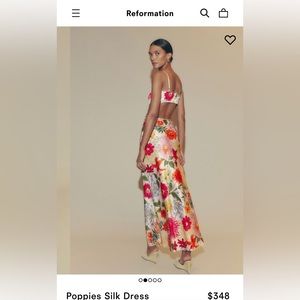 Reformation Poppies Silk - is a lightweight silk charmeuse dress - 100% silk.